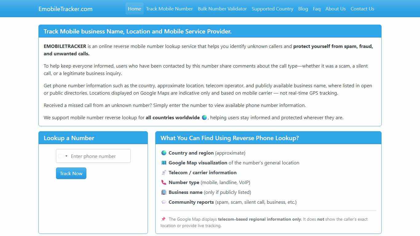 Mobile Number Tracker Find Owner Name and Location on Google Map.